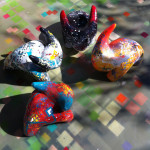 Bulls, mixed media, epoxy, 2012. (cca. 45x30x35 cm) Bulls, mixed media, epoxy, 2012. (cca. 45x30x35 cm)