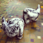 Bulls, mixed media, epoxy, 2012. (cca. 45x30x35 cm) Bulls, mixed media, epoxy, 2012. (cca. 45x30x35 cm)