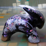 Bull, mixed media, epoxy, 2012. (cca. 45x30x35 cm)