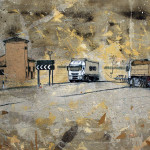 En la carretera, mixed media on canvas, 70x50 cm, 2007. En la carretera