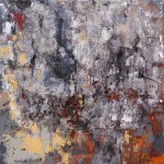 Falling into infinity I, acrylic on canvas, 40x40 cm, 2014. Falling into infinity I