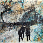 HŽ vs. yebomaycu, mixed media on canvas, 250x150 cm, 2010. HŽ vs yebomaycu