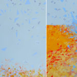 Perception of the dimensional fall X, acrylic on canvas, 100x180 cm, 2016. Perception of the dimensional fall X, acrylic on canvas, 100x180 cm, 2016.