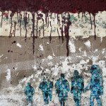 Evocation on the people, mixed media on canvas, 60x80cm, 2011. Evocation on the people