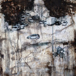 Poblenou, mixed media on canvas, 90x140 cm, 2007. Poblenou