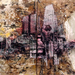 Putni dnevnik I, mixed media on canvas, 160x60 cm, 2010. Putni dnevnik