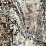Uspinjača, mixed media on canvas, 120x150 cm, 2008. Uspinjača