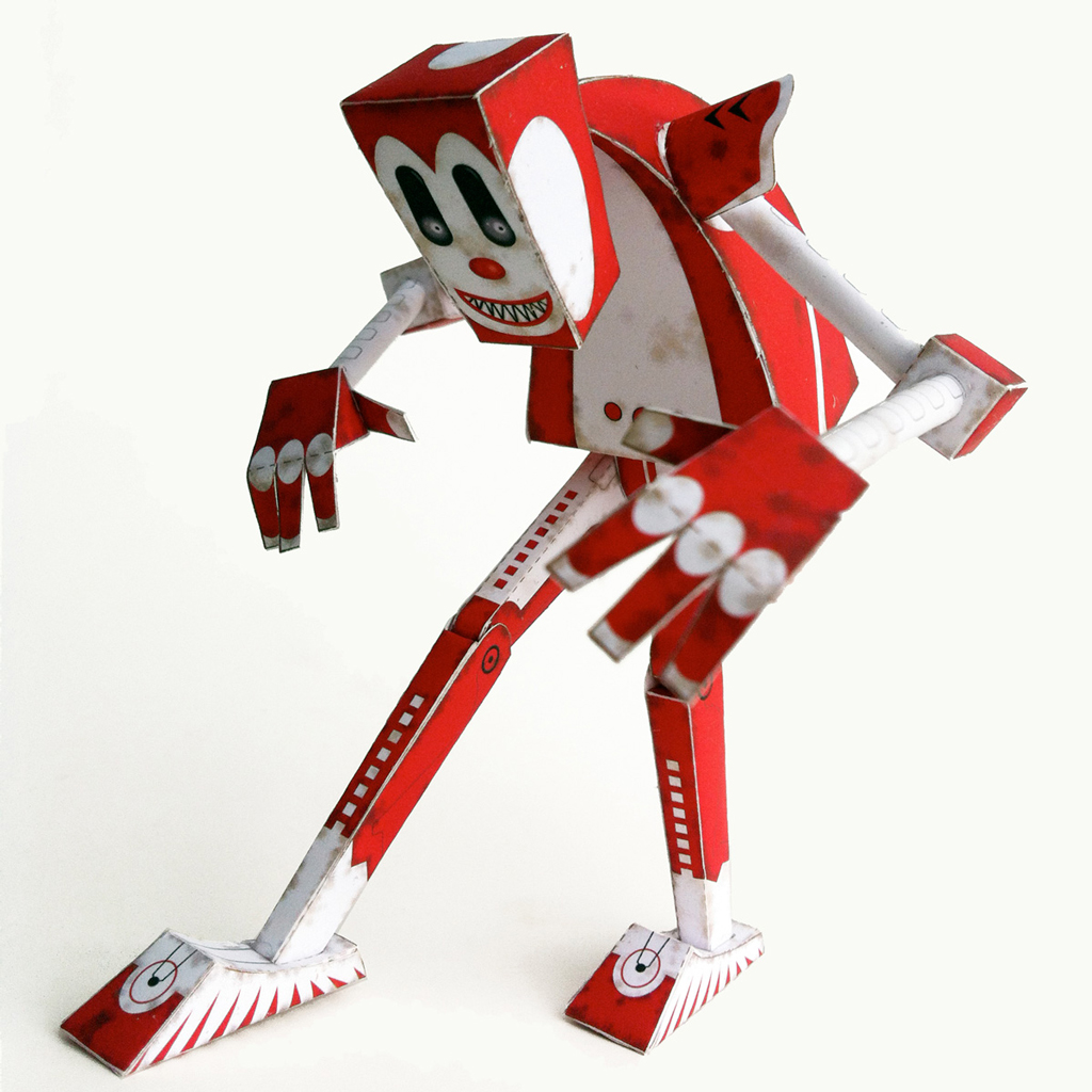 Swotbot, one of the paper toys I made for the Paper Robots…