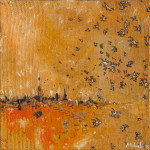 City falling II, oil on canvas, 12x12 cm, 2015.