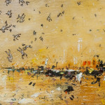 City falling I, oil on canvas, 34,5x12 cm, 2015.