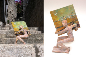 Thief of the painting "Cityscape 15/02", Mixed media, 26x15x16 cm, 2015. Thief of the painting "Cityscape 15/02", Mixed media, 26x15x16 cm, 2015.