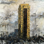 Yellow skyscraper, 50x70cm, 2018.