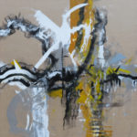Falling into the city's entropy IV, acrylic on canvas, 100x100x7 cm, 2019. Falling into the city's entropy IV, acrylic on canvas, 100x100x7 cm, 2019.