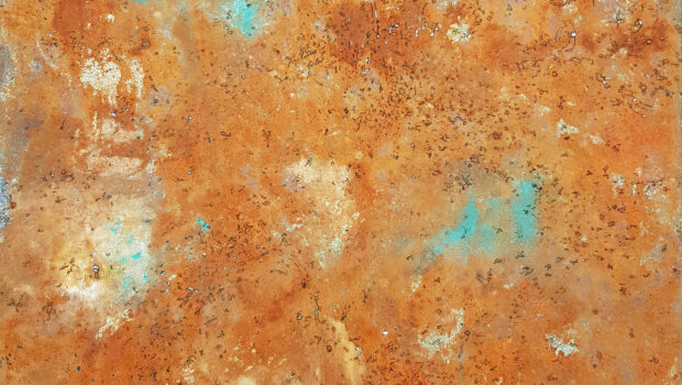 Like when you fall apart, but you never fall apart, metal oxides, acrylic & ink on canvas, 100x100x3 cm, 2021